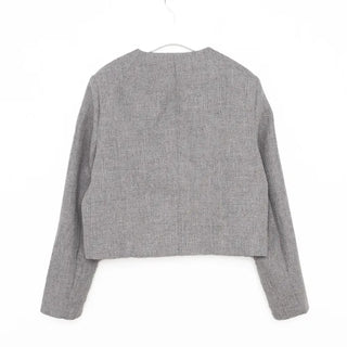 Collarless jacket