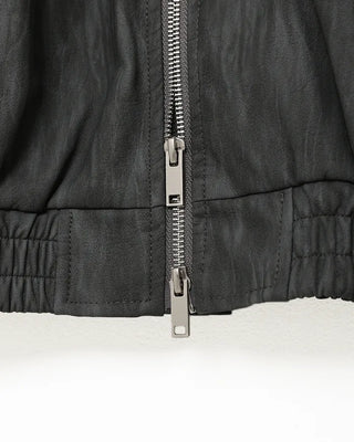 (Unisex) Basic Vegan Leather Jacket