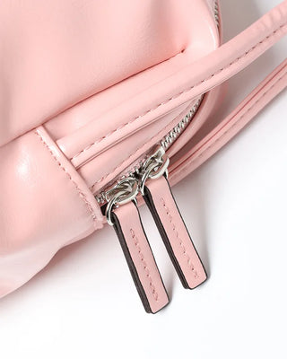 2-way center seam leather tote bag