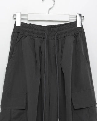 (Unisex) Elastic Waist Summer Cargo Jogger Pants