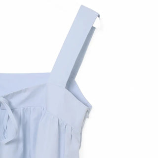 Ribbon sleeveless blouse & scrunchie set