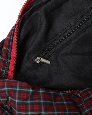 Tartan check one-shoulder hobo bag