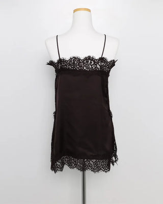 Lace sleeveless mini dress