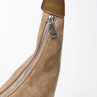 Suede Round Shoulder Bag
