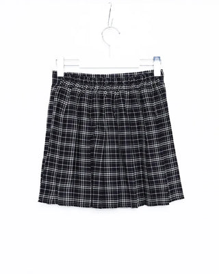Checked pleated mini skirt