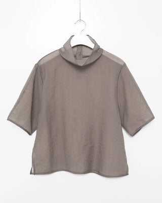 High-neck sheer blouse