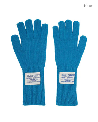 Label knit gloves
