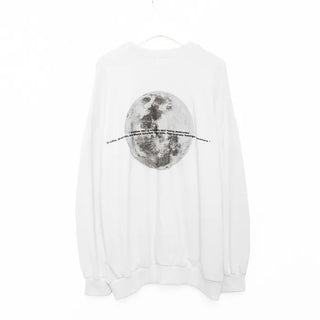 Moon print back point sweatshirt