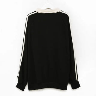 Double-line polo sweatshirt