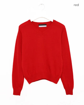 Simple V-neck knit