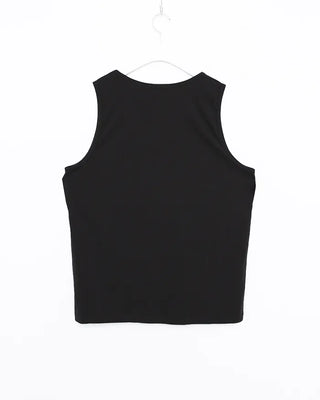 Crack print sleeveless top