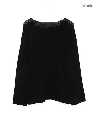 See-through oversized knit