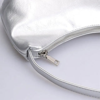 Leather one-handle shoulder bag