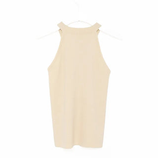 Halter neck knit sleeveless