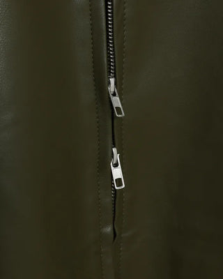 Vegan leather collar jacket
