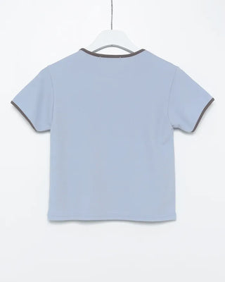 Cropped Ringer Half T-shirt