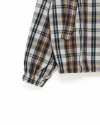 (Unisex) Cotton Check Windbreaker