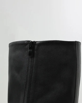 Leather long boots