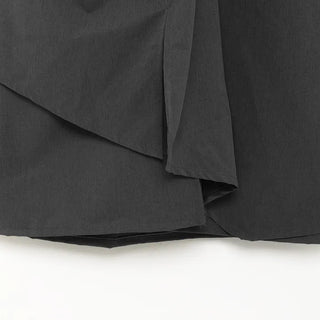 Low-balance pintuck long skirt