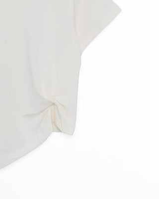 Twisted Cropped Half-Sleeve T-Shirt