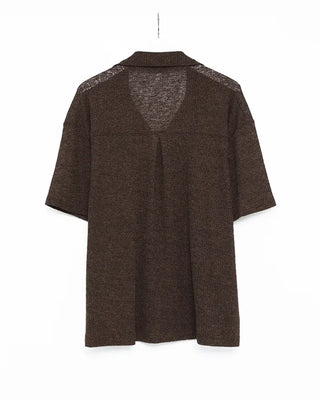 Sheer Knit Half-Sleeve Shirt