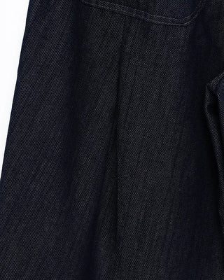 (Unisex) Pleated Wide Denim Bermuda Shorts