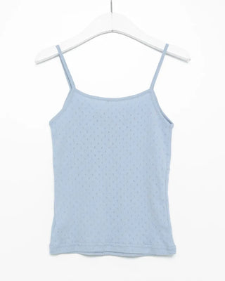 Cropped perforated tank top