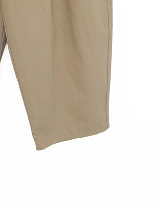 Two-pleat wide cotton pants