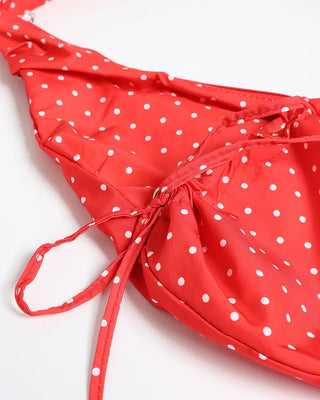 Dot Ribbon String Bag