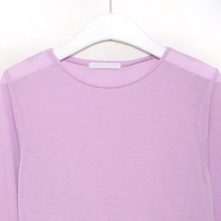 Round neck sheer long sleeve