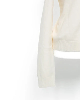 Fringe detail off-shoulder knit