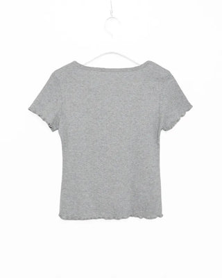 Short-sleeved T-shirt with perforations