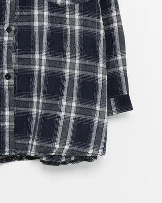 Loose-fitting big check shirt