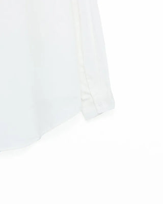Patch bust pocket round hem shirt