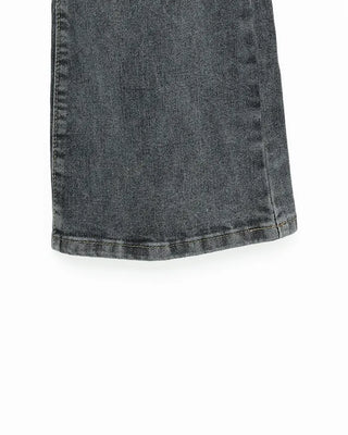 Washed bootcut denim