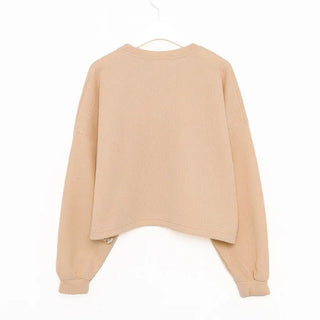 String Cropped Sweatshirt