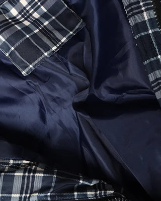 Checked Hooded Down Jacket