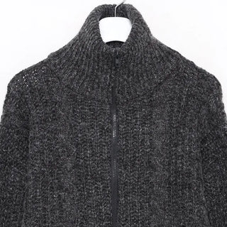 Cable Zipper Cardigan