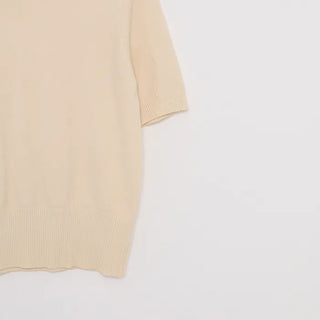 Half-neck short-sleeved knit