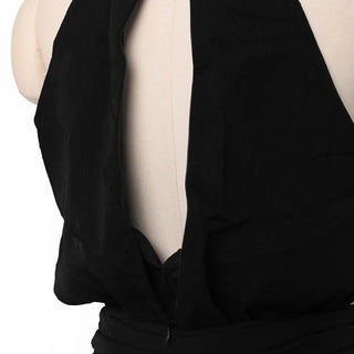 Halter neck frill mini dress