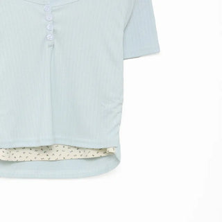 Button-neck T-shirt
