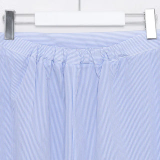 Striped cotton long skirt