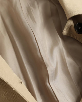 Square pocket single half trench coat