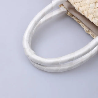 Ribbon Rattan Tote Bag