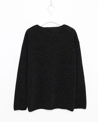 Crew neck ribbed long t-shirt