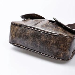 Double pocket leather bag