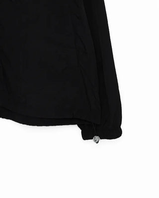 Nylon hooded drawstring zip-up jacket