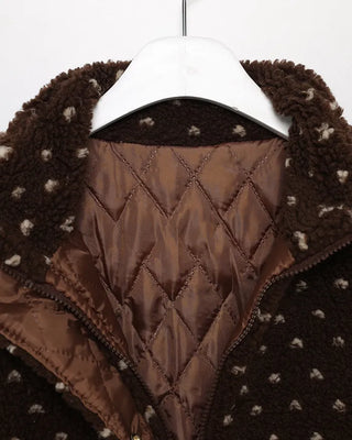 Dot fleece zip-up