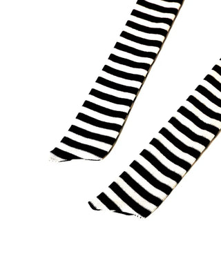 Striped scarf layered mini dress
