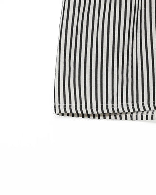 Striped elastic waist shorts